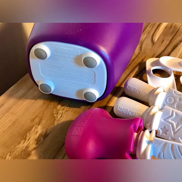 ZOKU Purple Single Ice Pop Maker Fast Making Freezer Use Complete Set 3 Tool - Picture 11 of 14